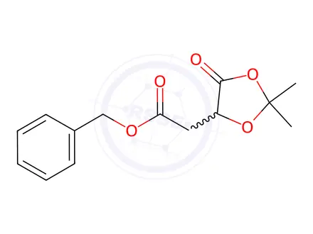 Chemical structure of 2,2-Dimethyl-5-oxo-1,3-dioxolane-4-acetic acid phenylmethyl ester