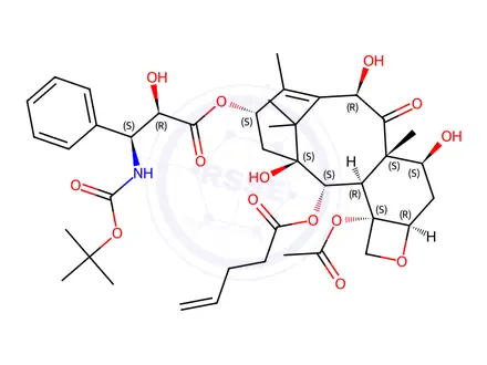 Chemical structure of 2-Debenzoxyl 2-pentenoyl Docetaxel (USP)