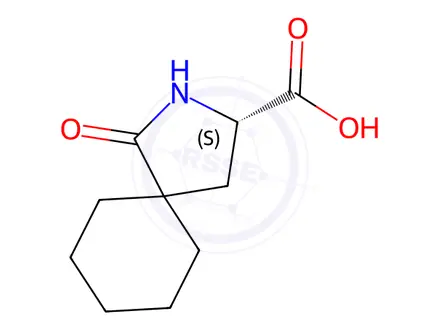 Chemical structure of (3S)-1-oxo-2-azaspiro[4.5]decane-3-carboxylic acid