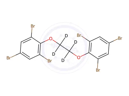 Chemical structure of 1,2-Bis(2,4,6-tribromophenoxy)ethane-[D4]
