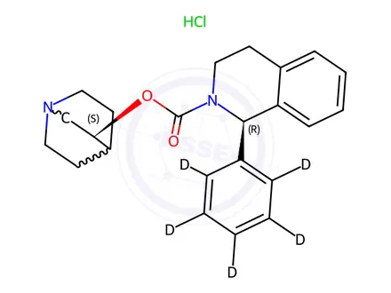 Chemical structure of (1R,3S-)Solifenacin-d5 Hydrochloride