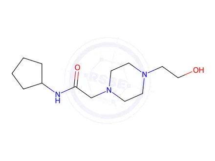 Chemical structure of n-Cyclopentyl-2-(4-(2-hydroxyethyl)piperazin-1-yl)acetamide