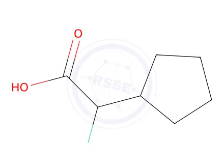 Chemical structure of 2-cyclopentyl-2-fluoroacetic acid