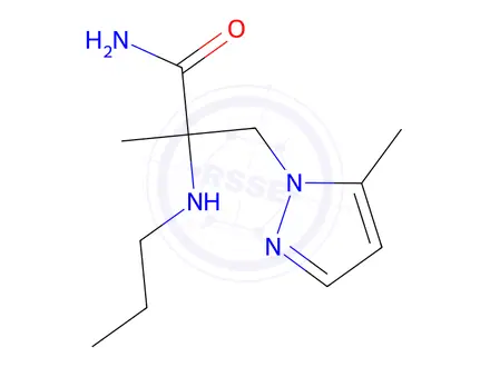 Chemical structure of 2-Methyl-3-(5-methyl-1h-pyrazol-1-yl)-2-(propylamino)propanamide