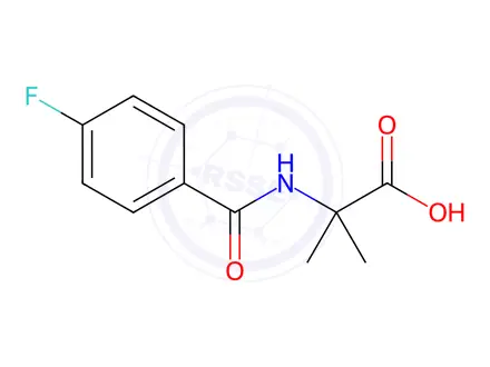 Chemical structure of Alanine, N-(4-fluorobenzoyl)-2-methyl-