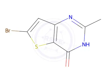 Chemical structure of 6-Bromo-2-methylthieno[3,2-d]pyrimidin-4(3H)-one