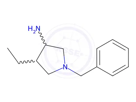 Chemical structure of 1-benzyl-4-ethylpyrrolidin-3-amine