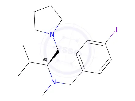 Chemical structure of (S)-N-(4-Iodobenzyl)-N,3-dimethyl-1-(pyrrolidin-1-yl)butan-2-amine