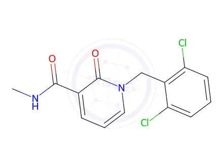 Chemical structure of 1-[(2,6-Dichlorophenyl)methyl]-N-methyl-2-oxo-1,2-dihydropyridine-3-carboxamide