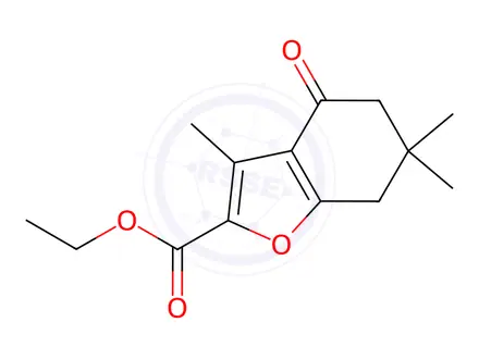 Chemical structure of Ethyl 3,6,6-trimethyl-4-oxo-4,5,6,7-tetrahydrobenzofuran-2-carboxylate