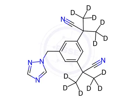 Chemical structure of Anastrozole-d12