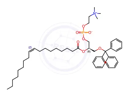 Chemical structure of [R-(Z)]-4-Hydroxy-N,N,N-trimethyl-9-oxo-7-[(triphenylmethoxy)methyl]-3,5,8-trioxa-4-phosphahexacos-17-en-1-aminium 4-Oxide Inner Salt