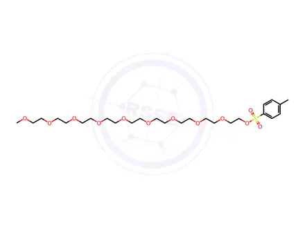 Chemical structure of m-PEG10-Tos