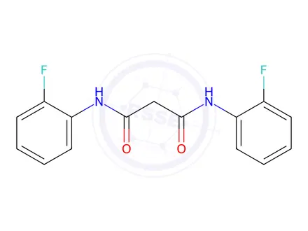 Chemical structure of N,N'-Bis(2-fluorophenyl)propanediamide