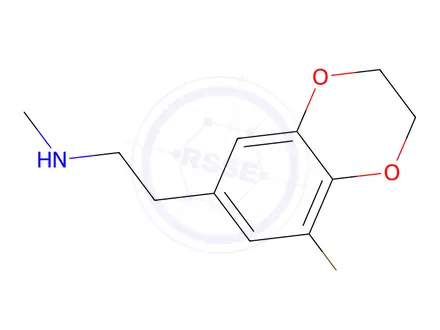Chemical structure of 2-(8-Bromo-2,3-dihydrobenzo[b][1,4]dioxin-6-yl)-N-methylethan-1-amine