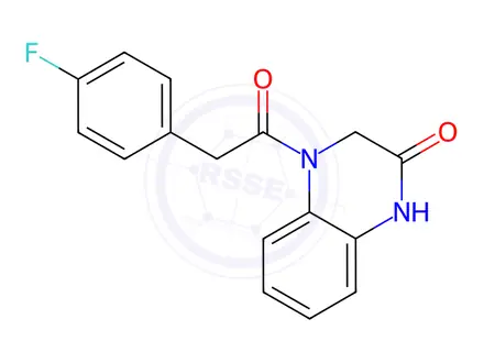 Chemical structure of 4-(2-(4-Fluorophenyl)acetyl)-3,4-dihydroquinoxalin-2(1H)-one