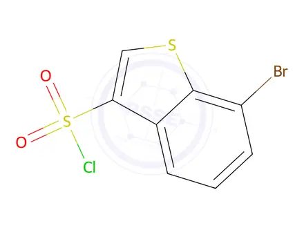 Chemical structure of 7-Bromo-1-benzothiophene-3-sulfonyl chloride