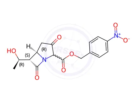 Chemical structure of p-Nitrobenzyl 6-(1’-Hydroxyethyl)-azabicyclo(3.2.0)heptane-3,7-dione-2-carboxylate