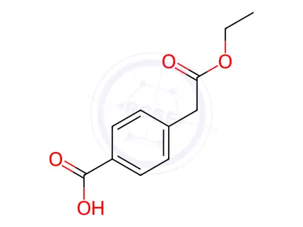Chemical structure of 4-(2-Ethoxy-2-oxoethyl)benzoic acid