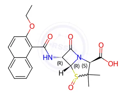 Chemical structure of Nafcillin Sulfoxide