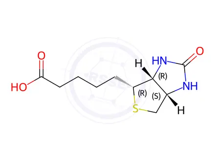 Chemical structure of DL-Biotin