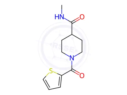 Chemical structure of N-Methyl-1-(thiophene-2-carbonyl)piperidine-4-carboxamide
