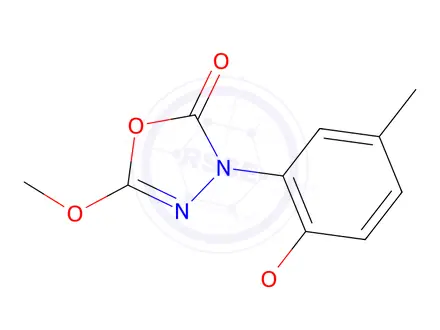 Chemical structure of 5-Methoxy-3-(2-methoxy-5-methylphenyl)-1,3,4-oxadiazol-2(3H)-one