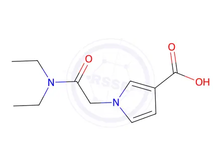 Chemical structure of 1-[(diethylcarbamoyl)methyl]-1h-pyrrole-3-carboxylic acid
