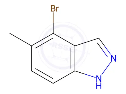 Chemical structure of 4-Bromo-5-methyl-1H-indazole