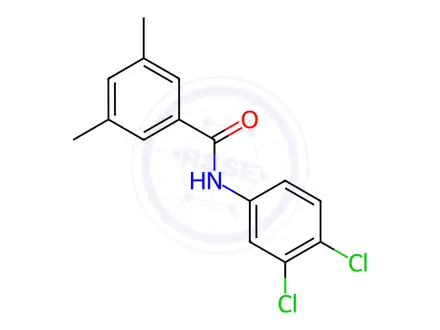 Chemical structure of N-(3,4-dichlorophenyl)-3,5-dimethylbenzamide