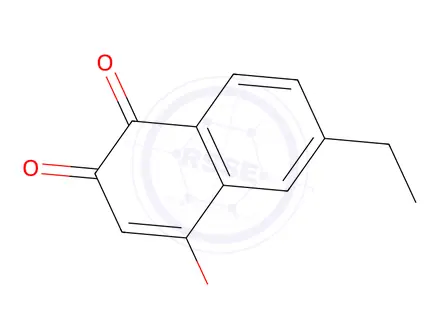 Chemical structure of 1,4-Naphthalenedione, 6-ethyl-2-hydroxy-(9CI)