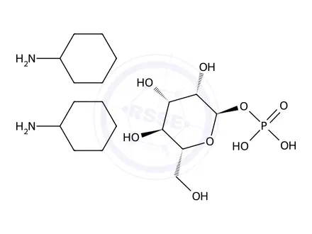 Chemical structure of a-D-Mannose-1-phosphate bis(cyclohexylammonium) salt