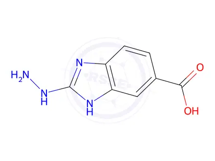 Chemical structure of 2-Hydrazinyl-1H-benzo[d]imidazole-5-carboxylic acid
