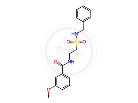 Chemical structure of N-(2-(N-Benzylsulfamoyl)ethyl)-3-methoxybenzamide