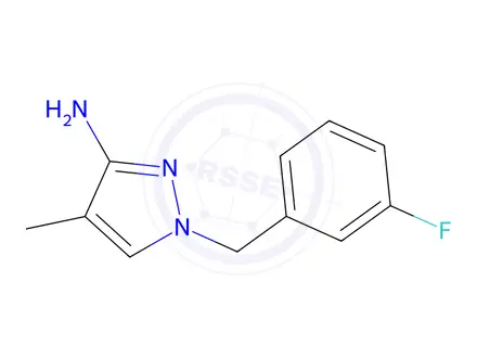 Chemical structure of 1-(3-Fluorobenzyl)-4-methyl-1h-pyrazol-3-amine