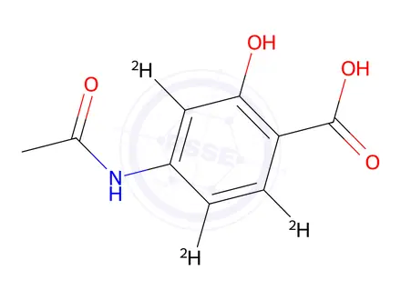 Chemical structure of N-Acetyl-4-aminosalicylic Acid-d3