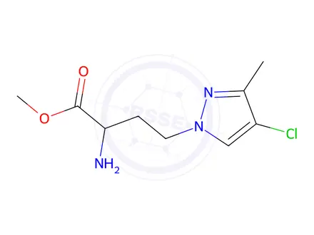 Chemical structure of Methyl 2-amino-4-(4-chloro-3-methyl-1h-pyrazol-1-yl)butanoate