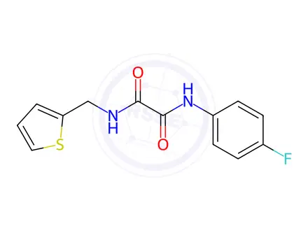 Chemical structure of N1-(4-Fluorophenyl)-N2-(thiophen-2-ylmethyl)oxalamide