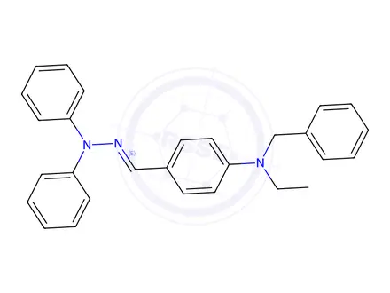 Chemical structure of 4-(N-Ethyl-N-benzyl)aminobenzoaldehyde-1,1-diphenylhydrazone