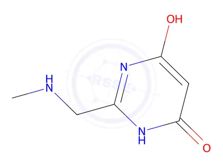 Chemical structure of 6-Hydroxy-2-((methylamino)methyl)pyrimidin-4(3h)-one