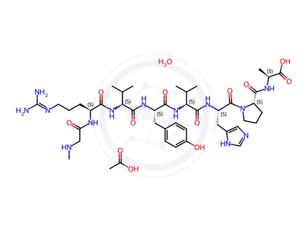 Chemical structure of Saralasin Acetate Hydrate
