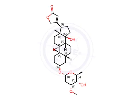 Chemical structure of Digitoxigenin α-L-cymaroside