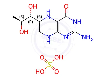 Chemical structure of (6S)-Tetrahydrobiopterin Sulfate (1:x)