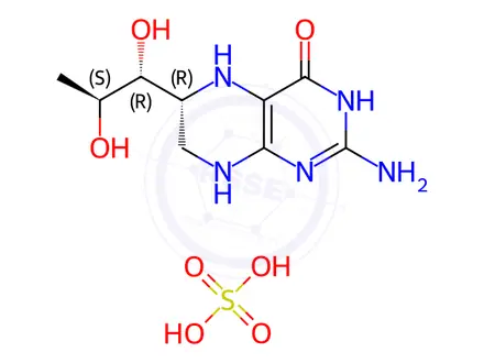Chemical structure of (6R)-Tetrahydro-L-biopterin Sulfate