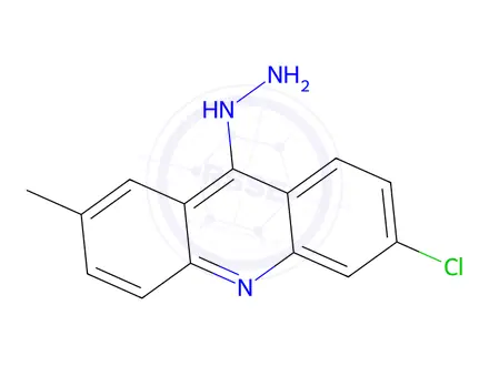 Chemical structure of 6-Chloro-9-hydrazinyl-2-methylacridine