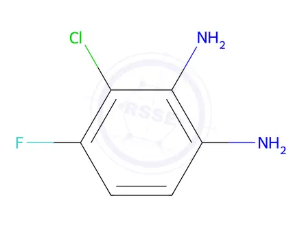 Chemical structure of 3-Chloro-4-fluorobenzene-1,2-diamine