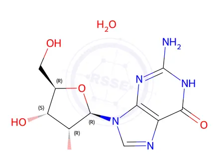 Chemical structure of Guanosine Hydrate