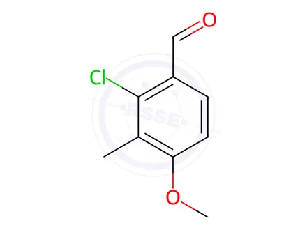 Chemical structure of Benzaldehyde, 2-chloro-4-methoxy-3-methyl-