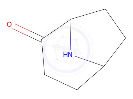 Chemical structure of 8-Azabicyclo[3.2.1]octan-2-one hydrochloride