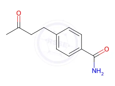 Chemical structure of 4-(3-Oxobutyl)benzamide
